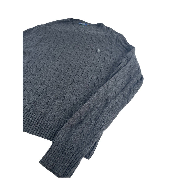 Mens Polo Ralph Lauren Dark Gray Knitted Sweater Size Xl