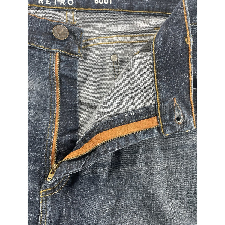 Mens Wranglers Retro Relaxed Bootcut Dark Wash Jeans Size 38 X 32