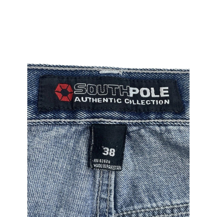 Men's Southpole Authentic Collection Blue Denim Jean Shorts Size 38