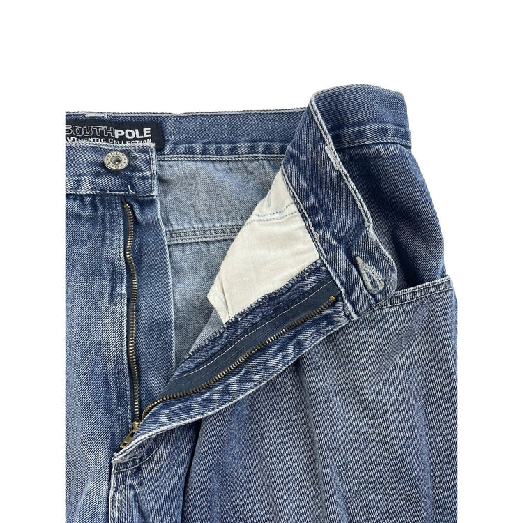 Men's Southpole Authentic Collection Blue Denim Jean Shorts Size 38