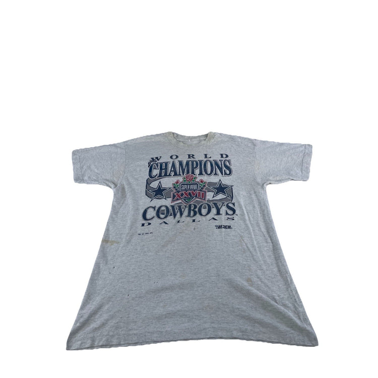 Mens Vintage 1992 Dallas Cowboys Super Bowl XXVII Champions T-Shirt Size L