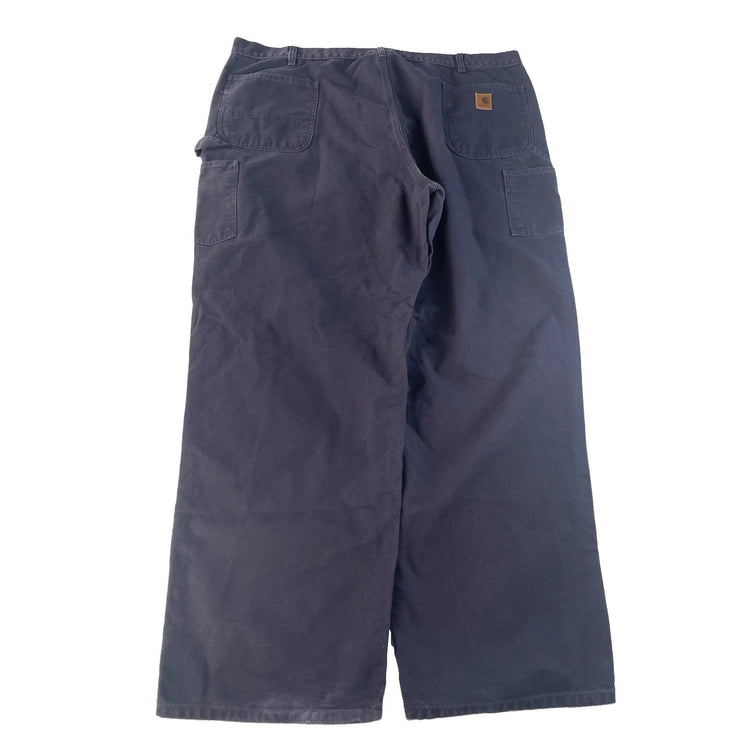 Mens Carhartt Black Carpenter Style Denim Jeans Size 46X33