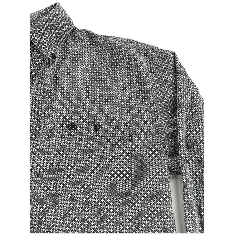 Men’s Wrangler Classic Western Black&White Longsleeve Button Upnshirt Size M
