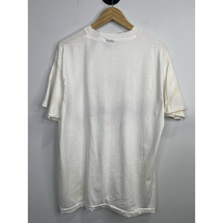 Men’s White Vintage 90s Lowell Sanders “Dit Ne Land Tour” Graphic T Shirt Sz XL