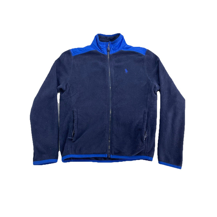 Mens Ralph Lauren Size Medium Navy Blue Fleece Jacket