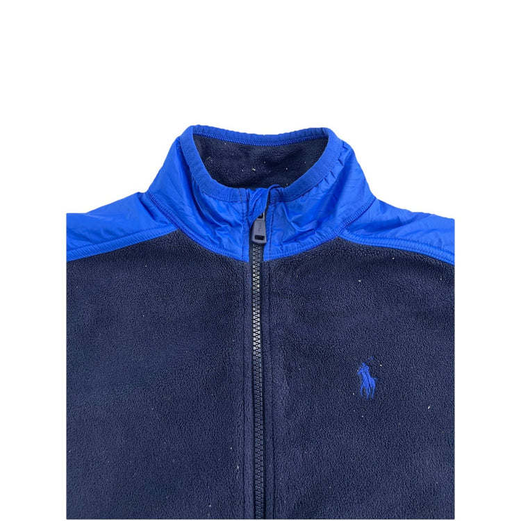 Mens Ralph Lauren Size Medium Navy Blue Fleece Jacket