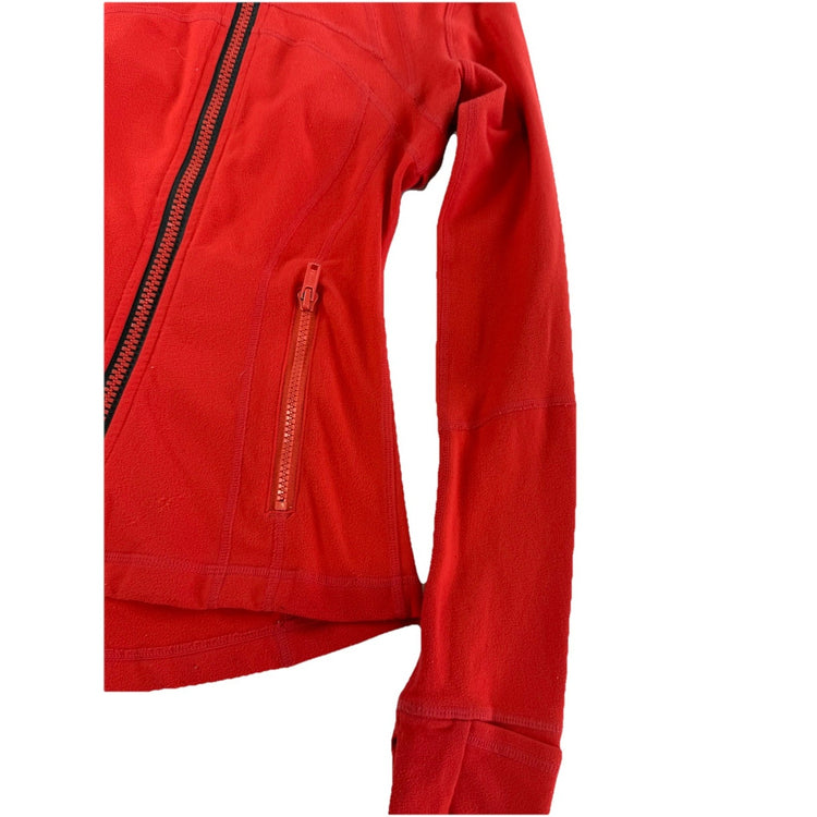 Lululemon Define Jacket Size 2 Red Fleece Full Zip
