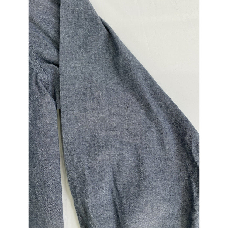 Mens Carhartt Light Blue Loose Fit Chambray Long Sleeve Shirt Size 4XL