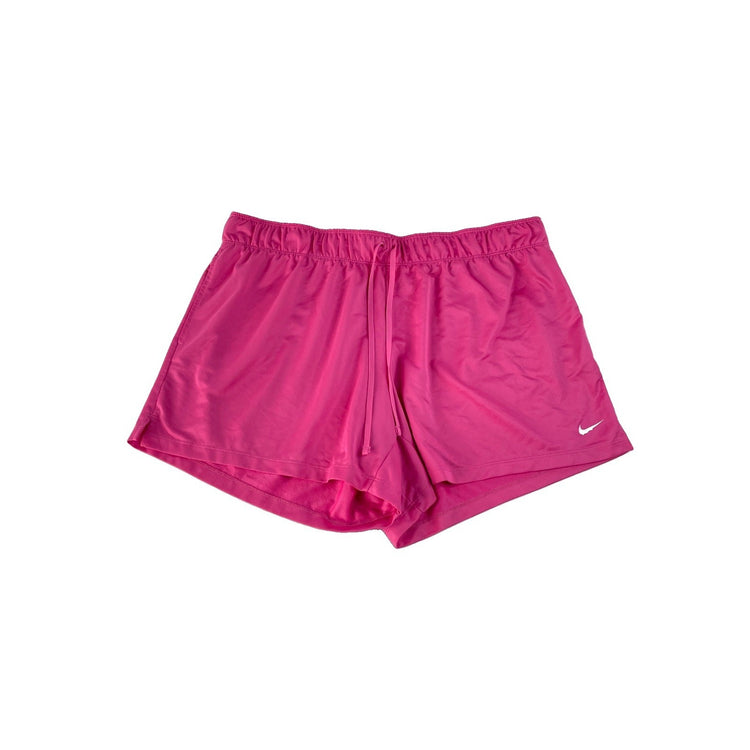Nike Dri-FIT Women's Pink Athletic Training Shorts with Drawstring, Size XL