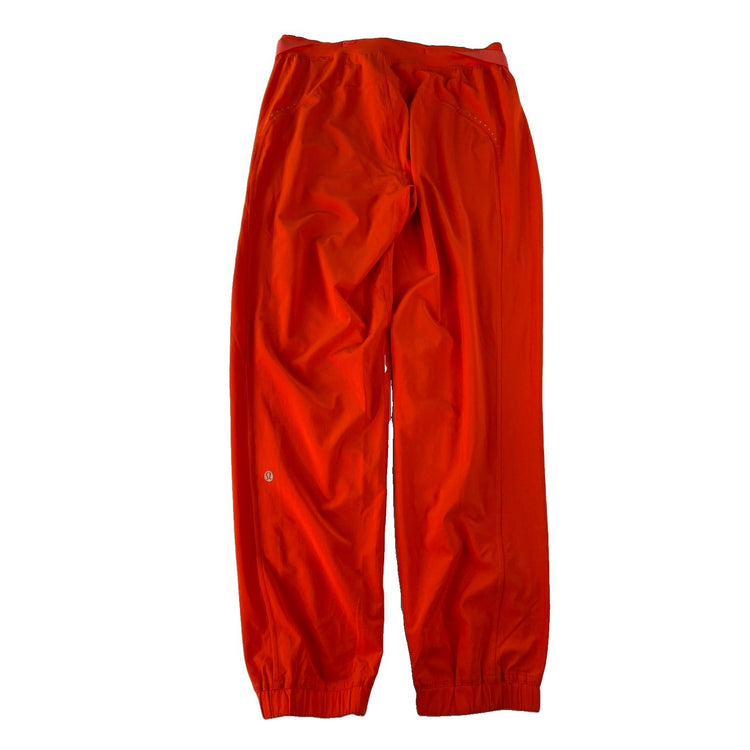 Women's Lululemon Athletica Bright Orange Lightweight Athletic Joggers Size 8