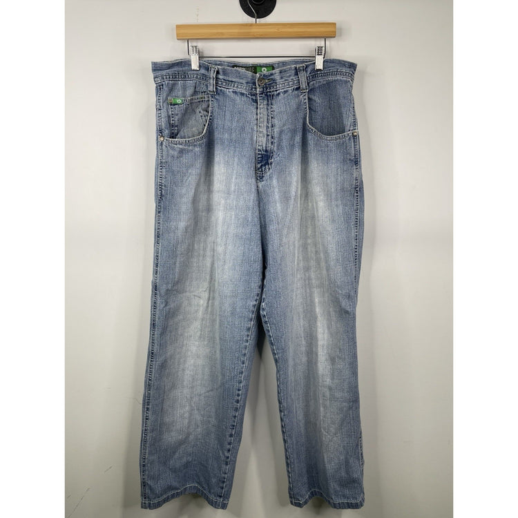 VTG Y2K Men’s Distressed Light Blue Wash Southpole Baggy Denim Jeans 38x31