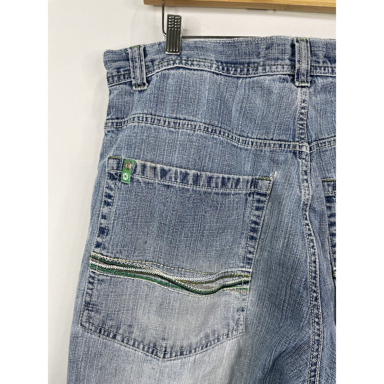 VTG Y2K Men’s Distressed Light Blue Wash Southpole Baggy Denim Jeans 38x31