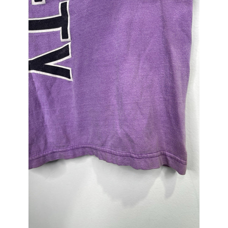 Vintage Y2K Purple Looney Tunes Tweety Bird Graphic Adult T-Shirt Size XL