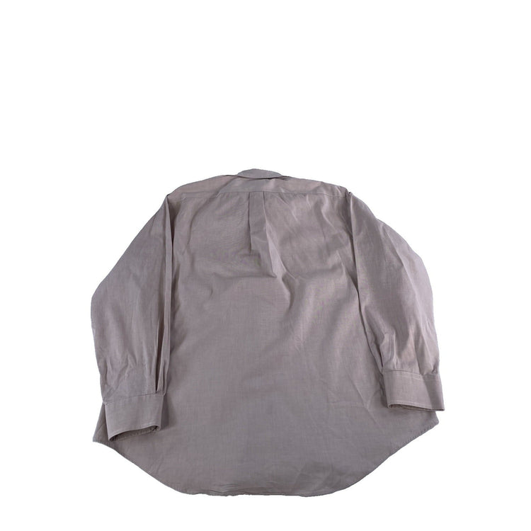 Men Ralph Lauren Non-Iron Solid Beige Khaki LongSleeve Dress Shirt Size 17-34/35