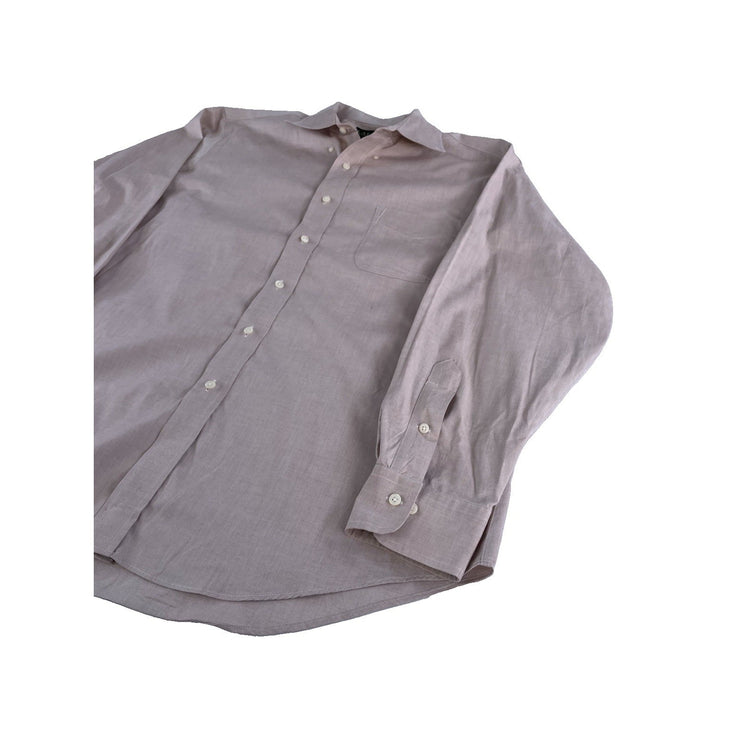 Men Ralph Lauren Non-Iron Solid Beige Khaki LongSleeve Dress Shirt Size 17-34/35