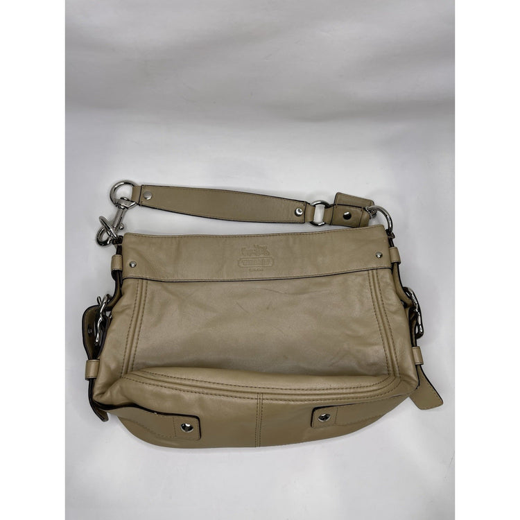 Coach handbag Purse bag F12671 Beige Leather Vintage