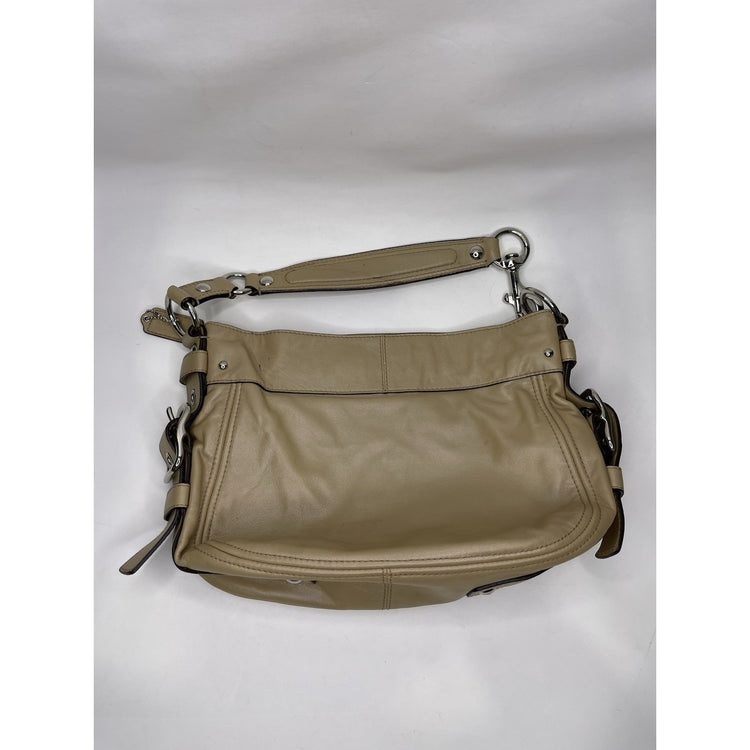 Coach handbag Purse bag F12671 Beige Leather Vintage