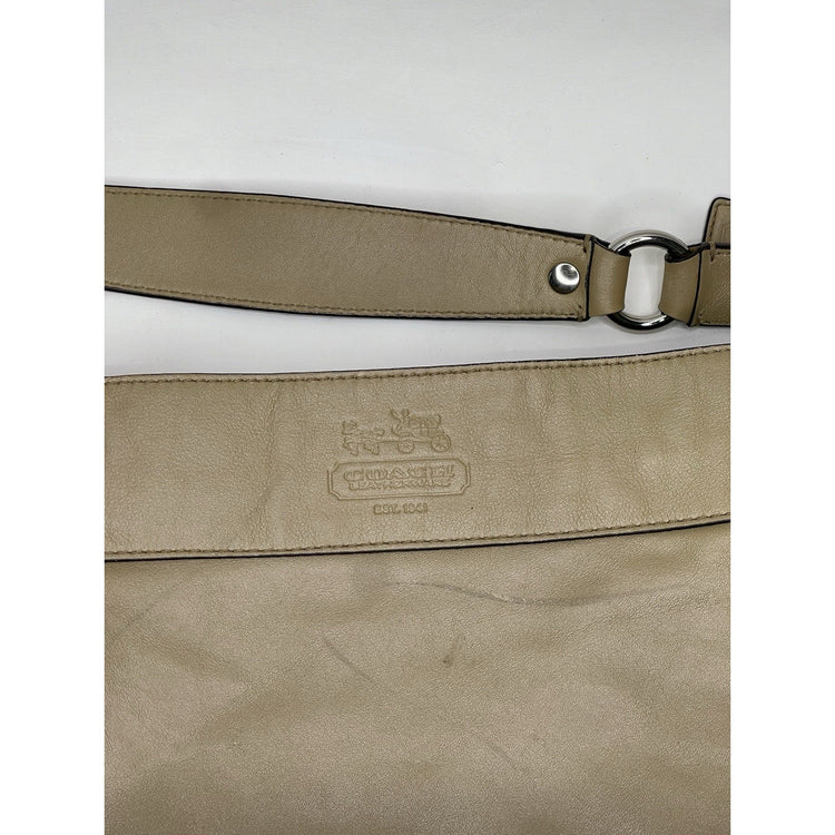 Coach handbag Purse bag F12671 Beige Leather Vintage