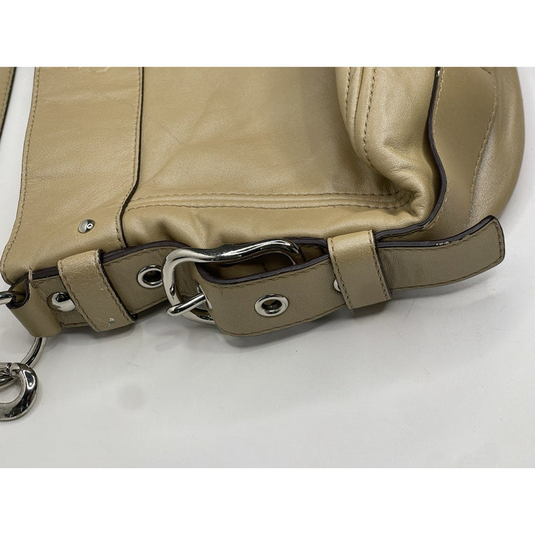 Coach handbag Purse bag F12671 Beige Leather Vintage