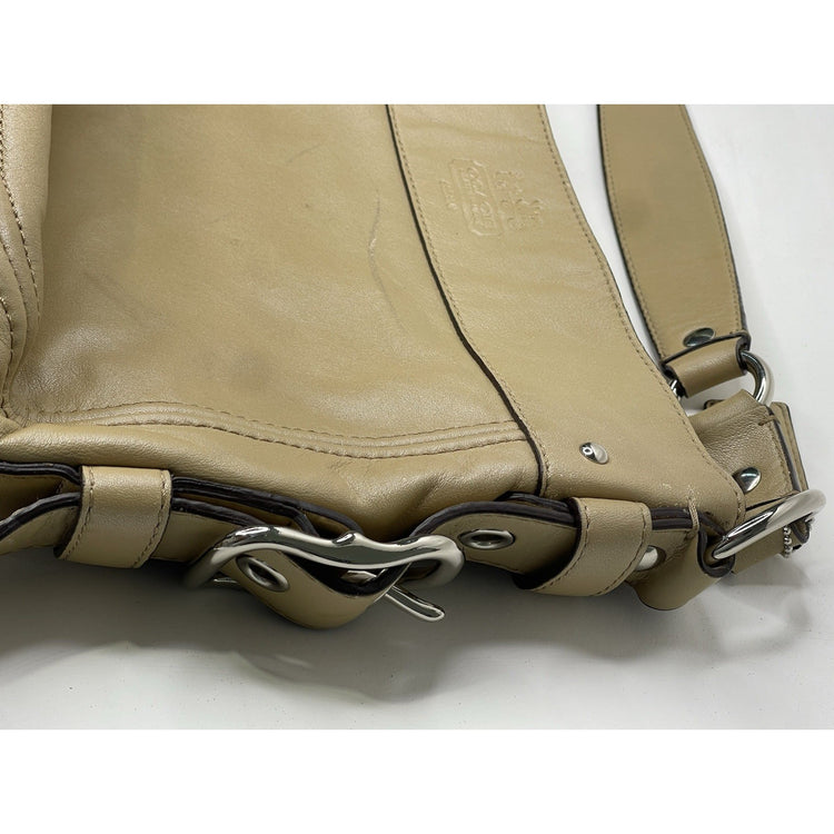 Coach handbag Purse bag F12671 Beige Leather Vintage