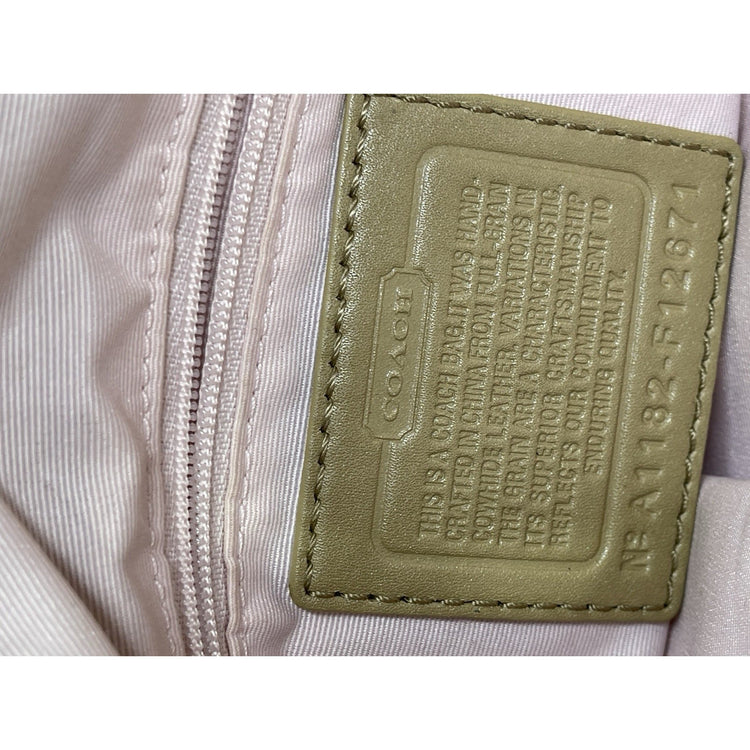 Coach handbag Purse bag F12671 Beige Leather Vintage