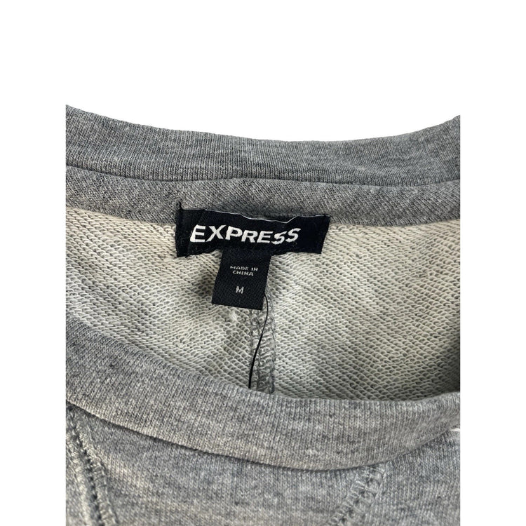 Womens Express Gray Shirt Dress Size Medium