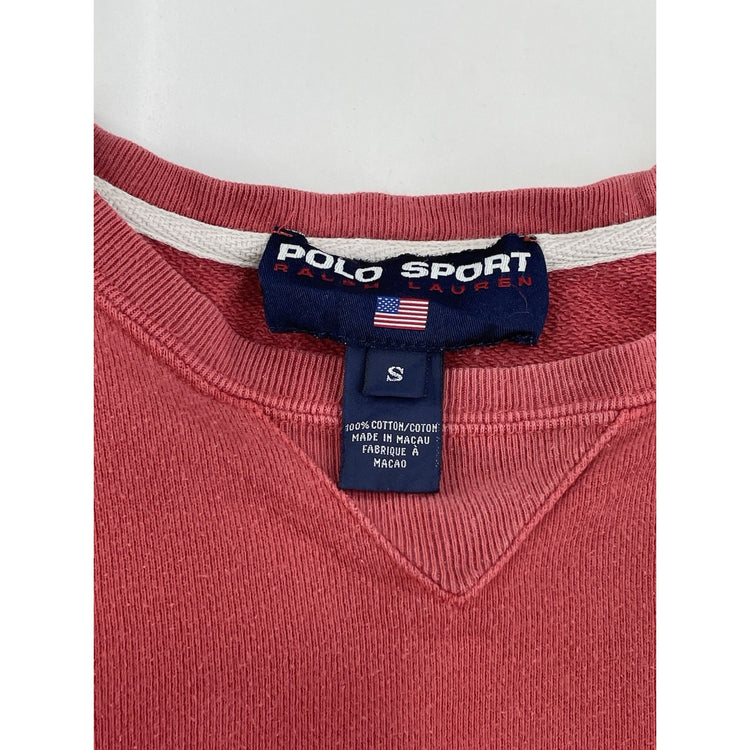 Mens Polo Sport Ralph Lauren Size Small Red RL-67 Crew Neck