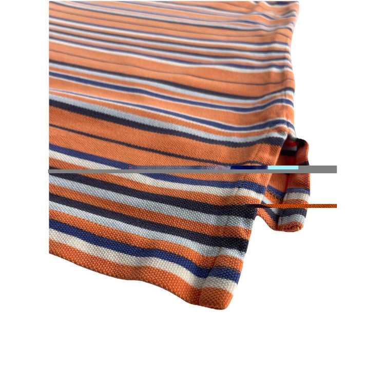 Mens Polo Sport Ralph Lauren Size Large Orange & Blue Striped Shirt