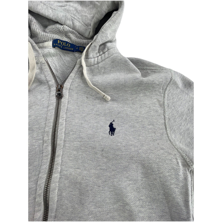 Mens Vintage Y2K Polo Ralph Lauren Size Medium Grey Zip Up Jacket