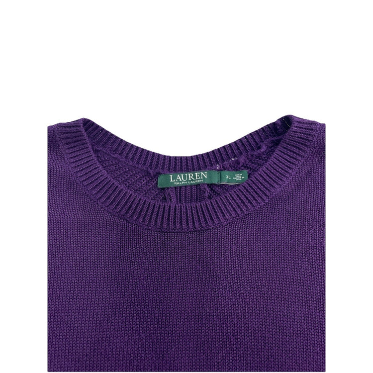 Womens Lauren Ralph Lauren Size XL Purple Knitted Sweater
