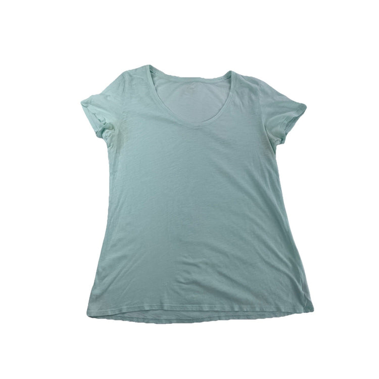 Womens Victoria Secret Blank Teal V-neck Tee Size M