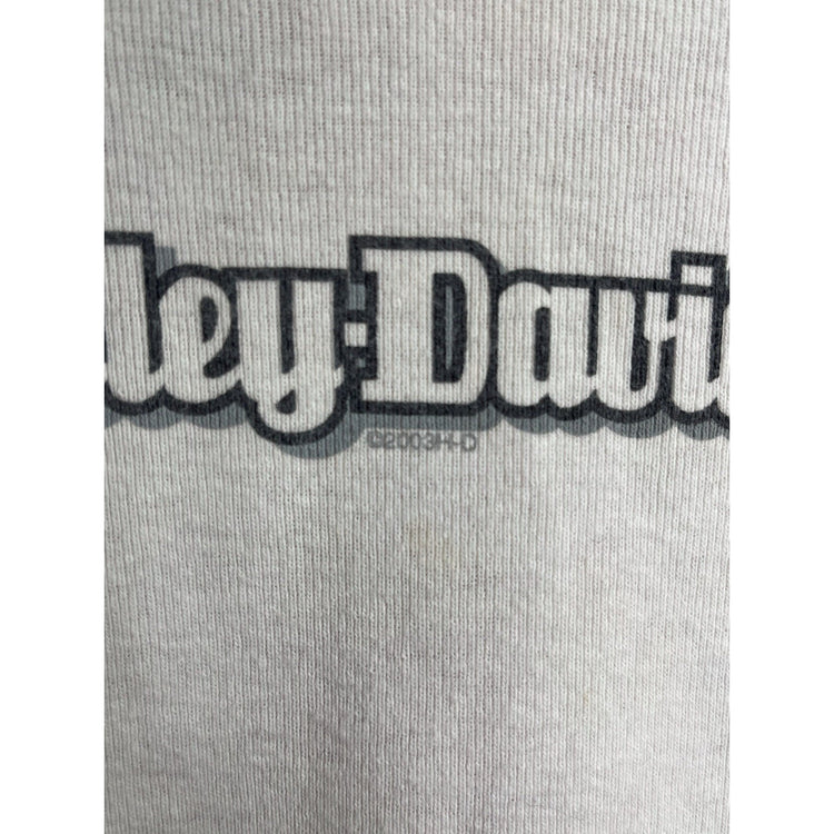 Women’s Vintage Harley Davidson 2003 HD Orange White S/S Rochester Sz XL