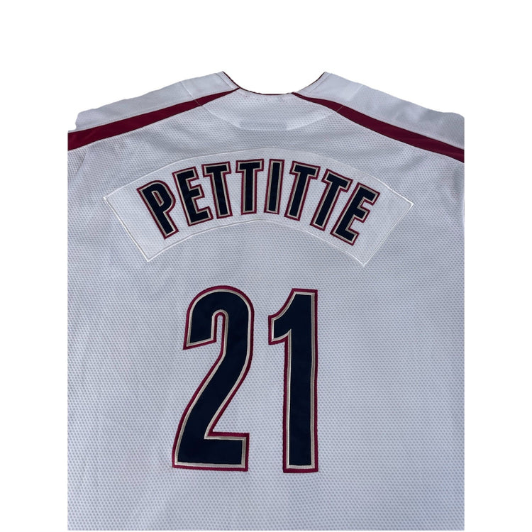 Mens Nike White Houston Astros Andy Pettitte Button Up Jersey Size Medium