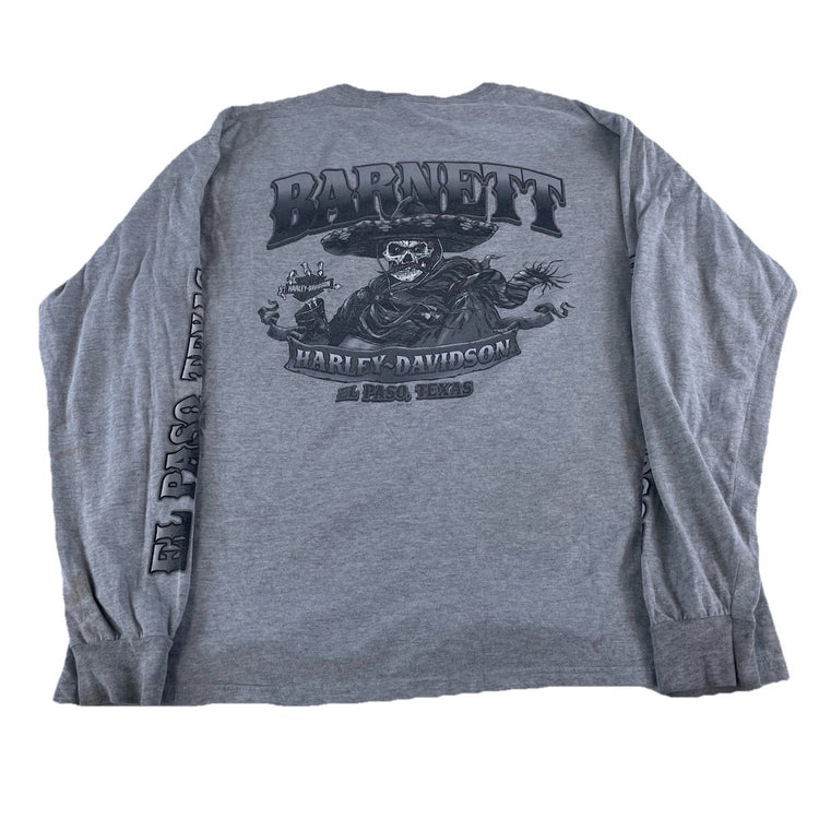 Men Hanes BeefyT Harley Davidson Barnett El Paso Graphic LongSleeve Shirt SizeXL