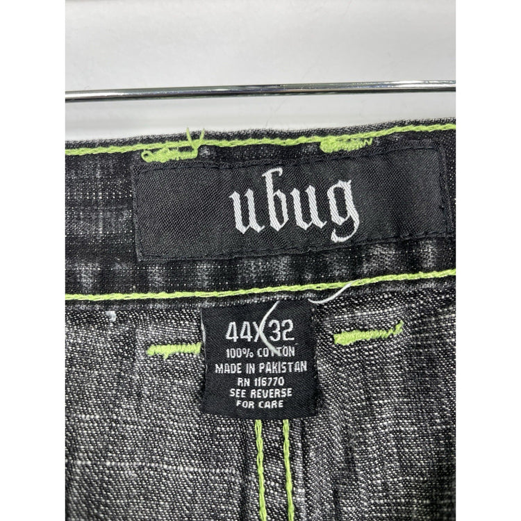 Y2K Men’s UBUG Black Denim Jeans Size 44x32