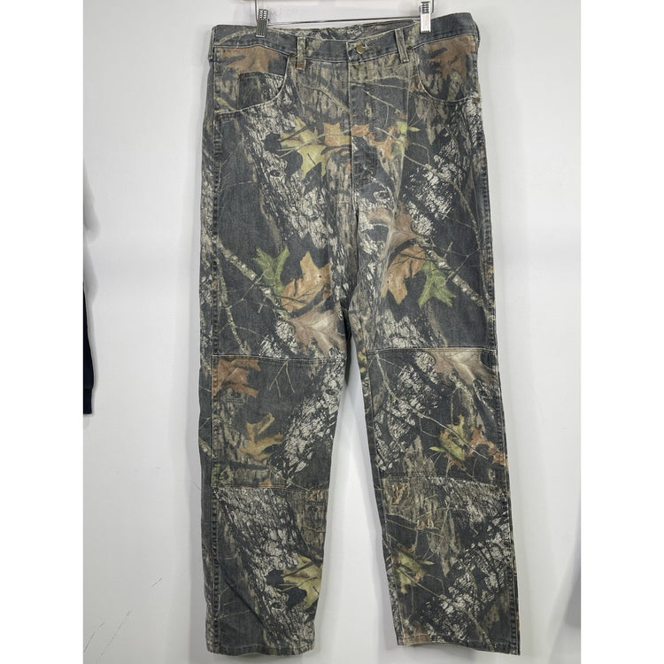 Vintage Men’s Wrangler Camo Double Knee Jeans Pants Mens 37x33 Faded Camouflage