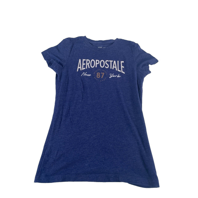 Womens Aeropostale Blue "Aeropostale New York 87" Graphic T-Shirt Size M