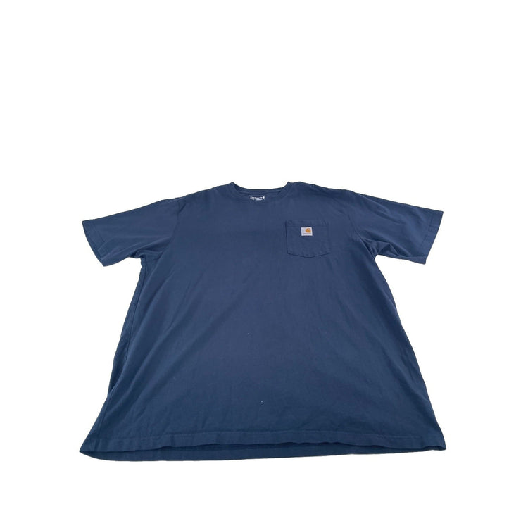 Mens Carhartt Dark Navy Blue Loose Fit T Shirt Size 2XLT