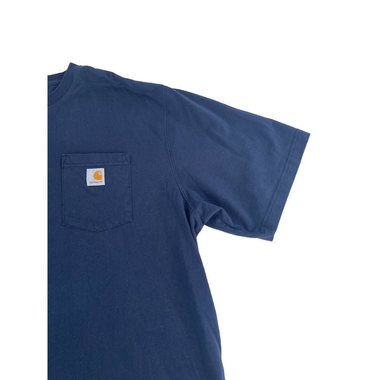 Mens Carhartt Dark Navy Blue Loose Fit T Shirt Size 2XLT