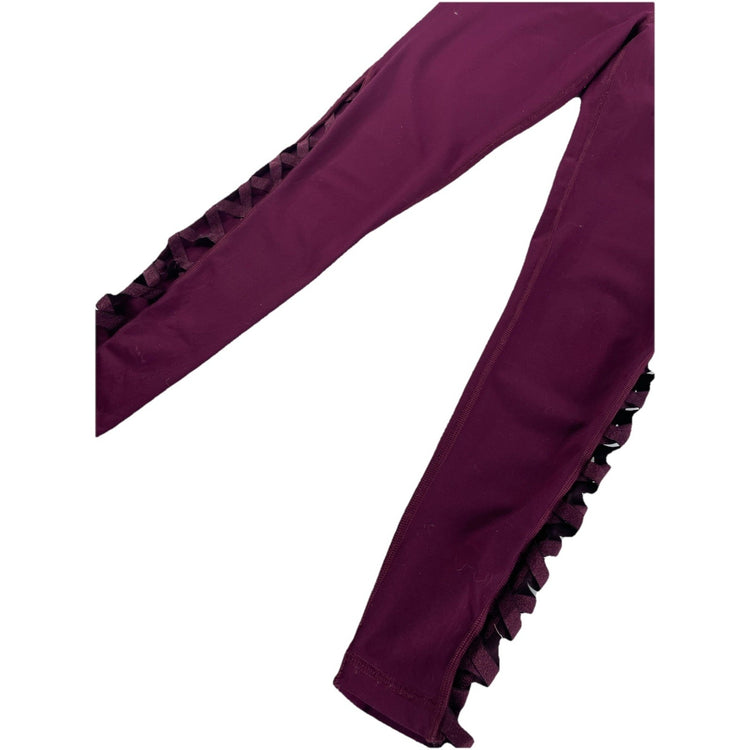 Womens Victoria Secret Magenta Lattice Cutout Side Panel Leggings Size M
