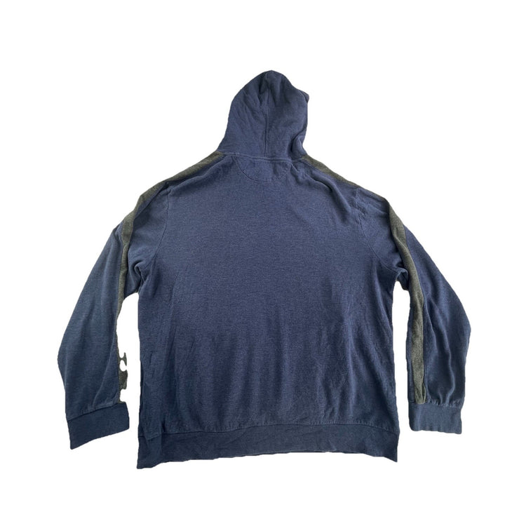 Mens Polo Ralph Lauren Size XL Navy Blue & Grey Hooded Sweater
