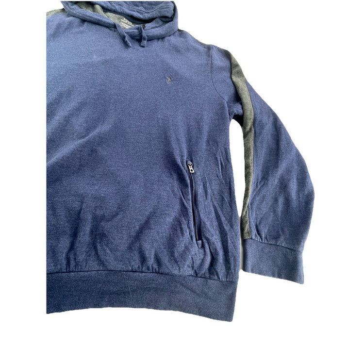 Mens Polo Ralph Lauren Size XL Navy Blue & Grey Hooded Sweater