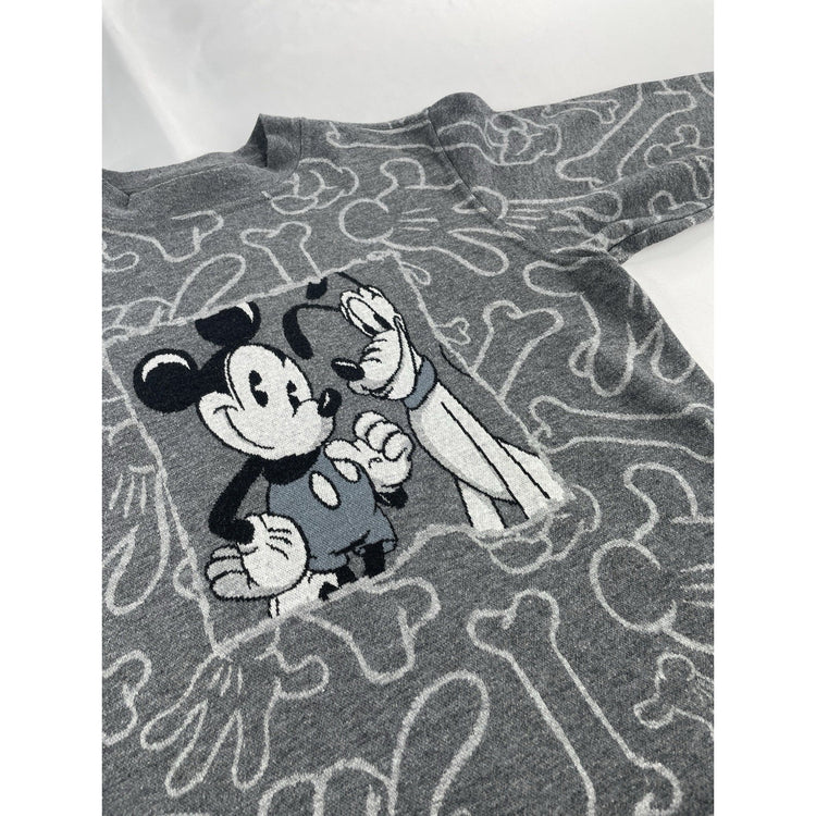 Vintage The Disney Catalog Gray Mickey Mouse And Pluto Graphic Sweatshirt S