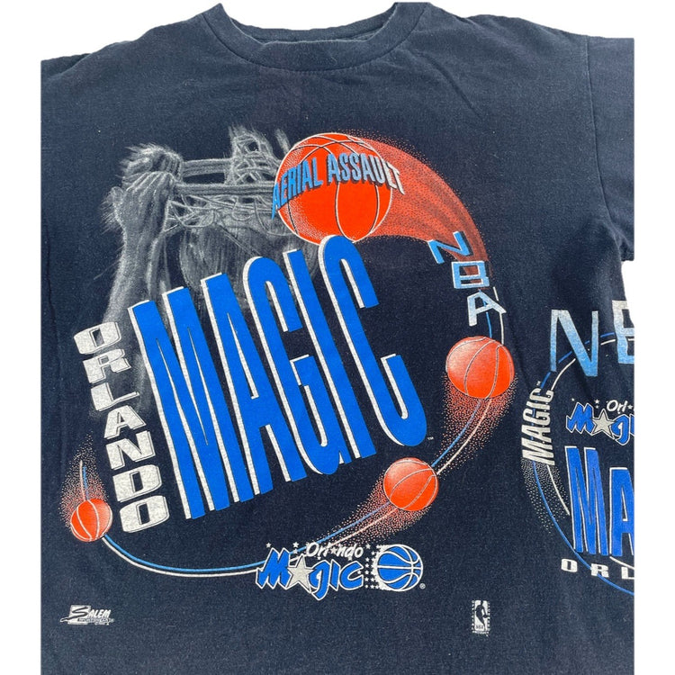 Mens Salem Sportswear Aerial Assault Orlando Magic Black Tee Size L