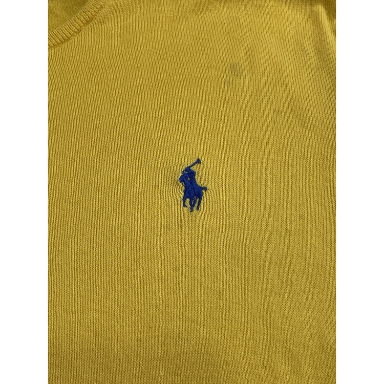 Mens Polo Ralph Lauren Size Medium Yellow Lightweight Sweater