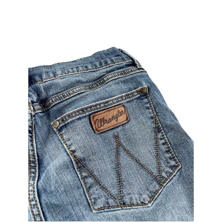 Mens Wrangler Retro Slim Straight Blue Jeans Size 31x30