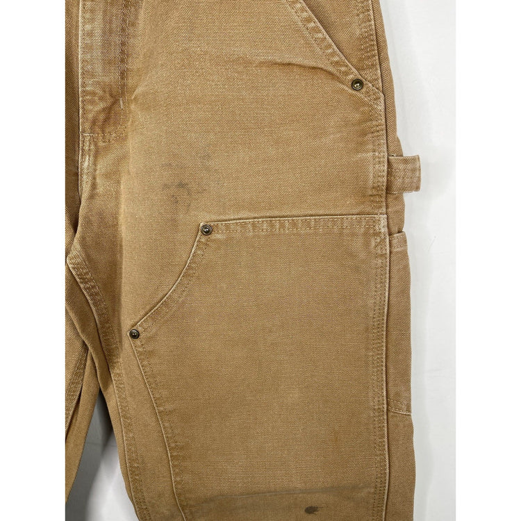 Carhartt B01 Brown Duck Canvas Work Pants Men’s 30x30 Dungaree Fit Double Knee