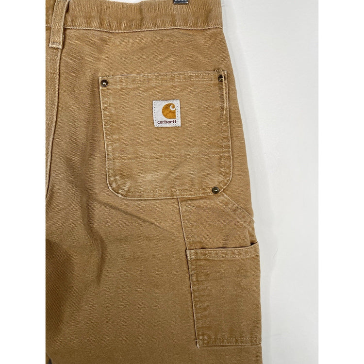 Carhartt B01 Brown Duck Canvas Work Pants Men’s 30x30 Dungaree Fit Double Knee