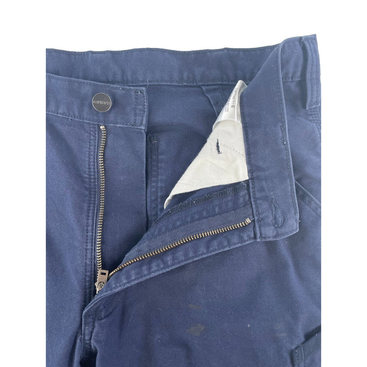 Mens Carhartt Navy Blue Loose Fit Carpenter Style Jeans Size 33X32