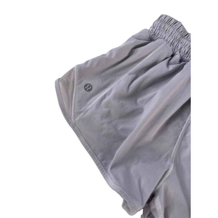 Womens Lululemon Silver Gray Speed Up Lined Mesh Running Workout Shorts SIZE 0